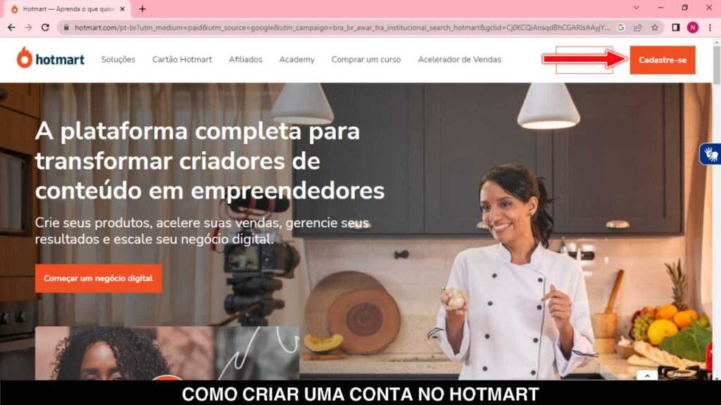 Como criar uma conta no hotmart