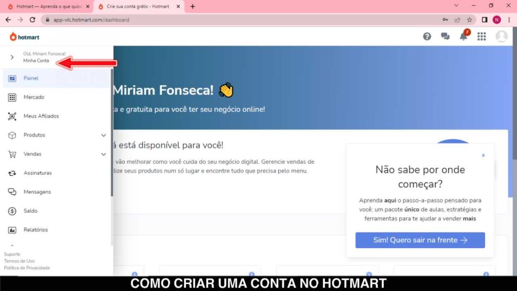 Como criar uma conta no hotmart (3)