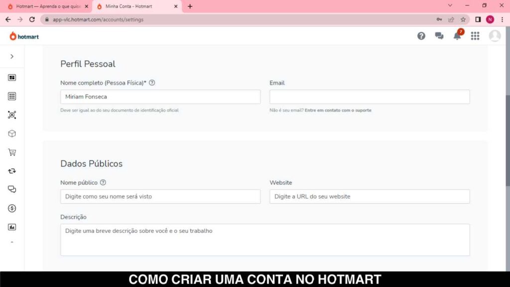 Como criar uma conta no hotmart (9)